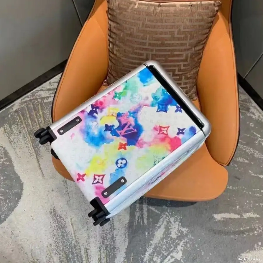 WATERCOLOUR HORIZON MONOGRAM SUITCASE 55 37L CUSTOM 0528